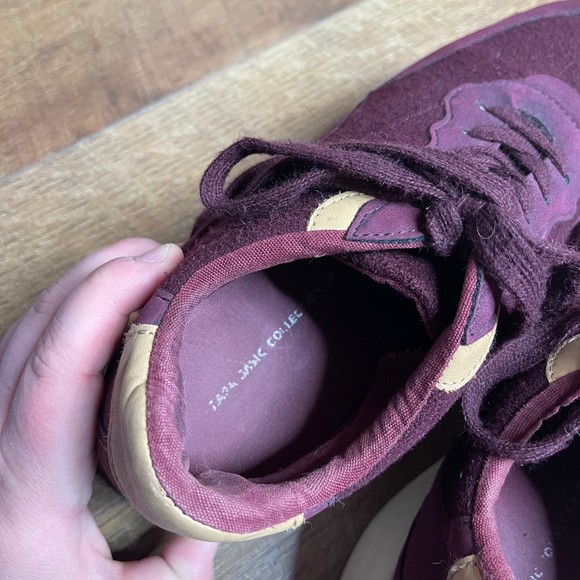 Zara Basic Woman’s Burgundy Suede Platform Sneakers Size 39 (US 8) - Picture 9 of 12